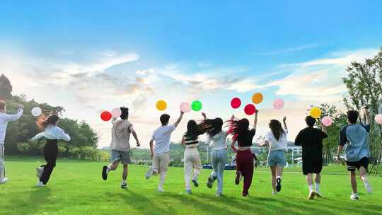 青年绿色希望奔跑年轻人梦想逐梦人才活力