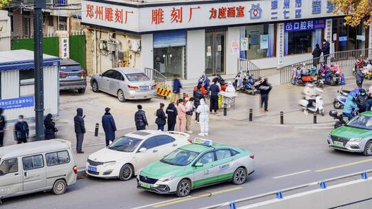 核酸检测排队人群延时摄影