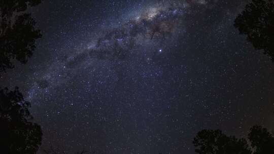 夜晚银河璀璨星空