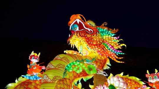 南京老门东的龙年龙灯笼新年春节元宵节气氛