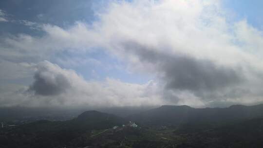 山川云海清晨早晨风光山丘航拍天空