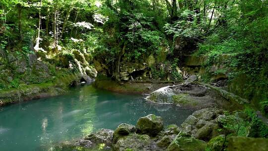 山水河流小溪水湖泊峡谷自然风光