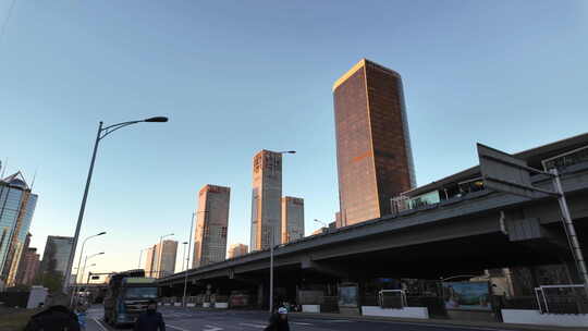 北京cbd城市生活街景