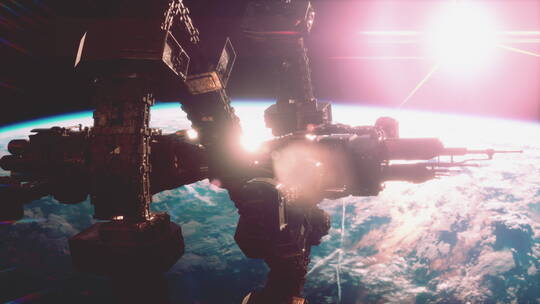 影视题材 外星母舰从太空航向地球表面