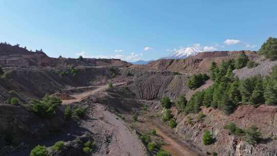 山，采石场，岩石，砾石