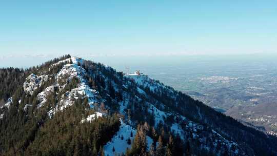 雪，山，山顶，森林