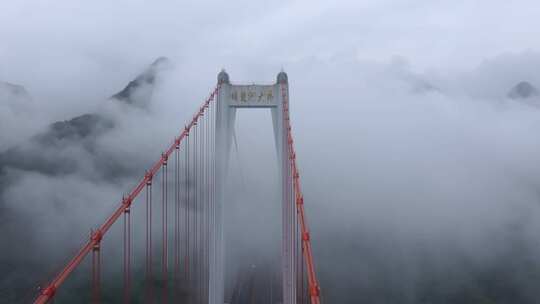 坝陵河大桥fpv穿越机航拍贵州桥梁云海