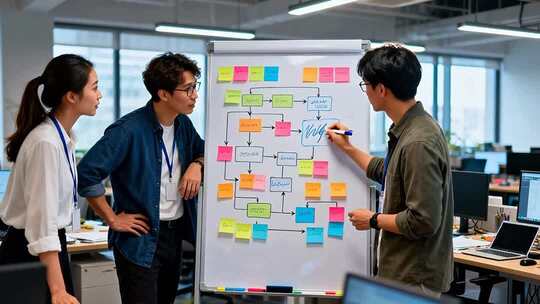 办公室团队讨论策划方案