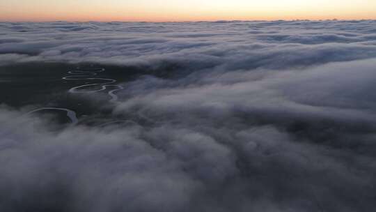 莫日格勒河的云雾延时