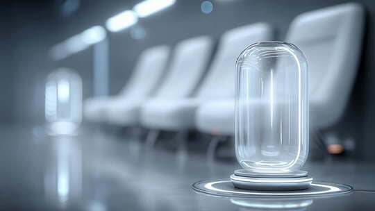 未来科技展示舱伫立于极简空间