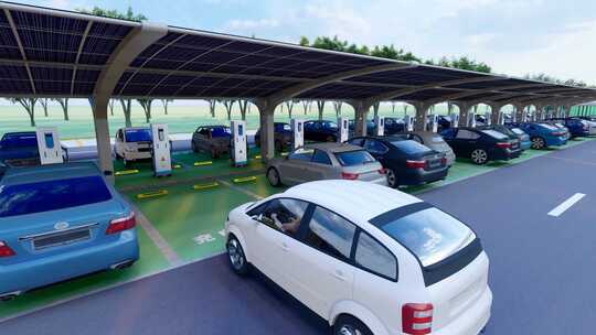 新能源电动车充电桩和停车棚