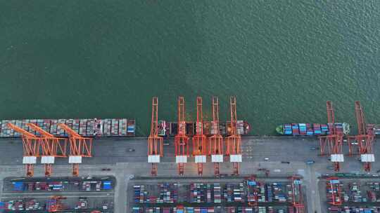 广西钦州港航拍视频素材模板下载