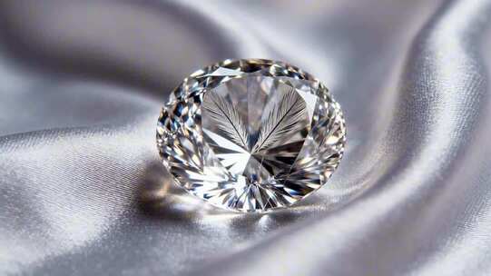 绸缎上的钻石特写