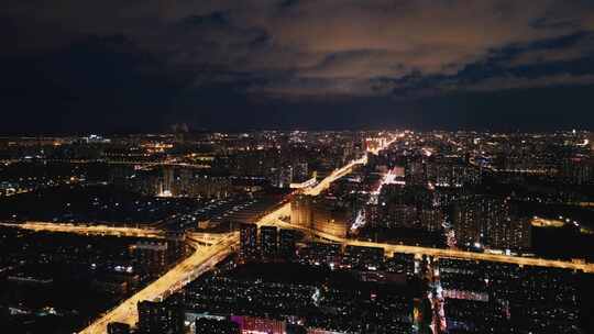 城市夜景 车水马龙