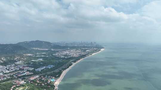 厦门海岸线航拍城市环岛南路风光海边风景