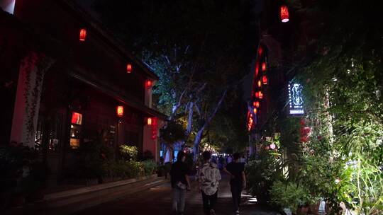 杭州桥西历史文化街区古建筑夜景