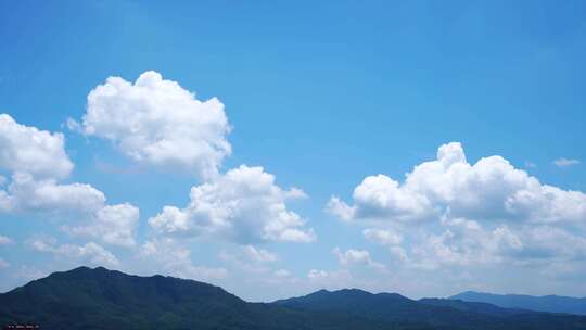 山云延时蓝天白云山延时天空云朵远山风景云