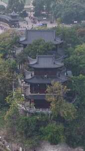 竖版航拍衡阳石鼓书院4A景区