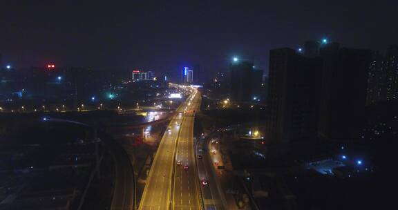 4K武汉高架桥夜景