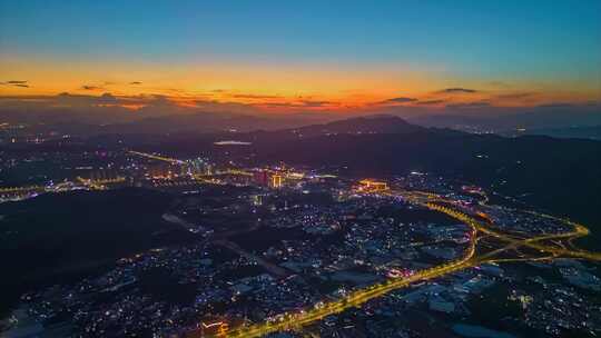 泉州夜景航拍延时