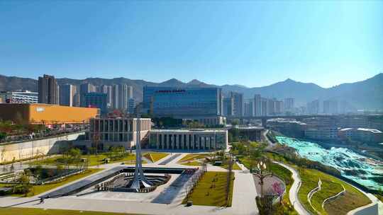 攀枝花三线博物馆城市航拍4k