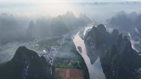 桂林山水漓江晨曦