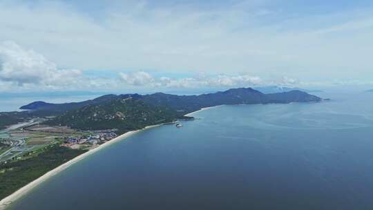 广东江门上川岛飞沙滩海岸线航拍