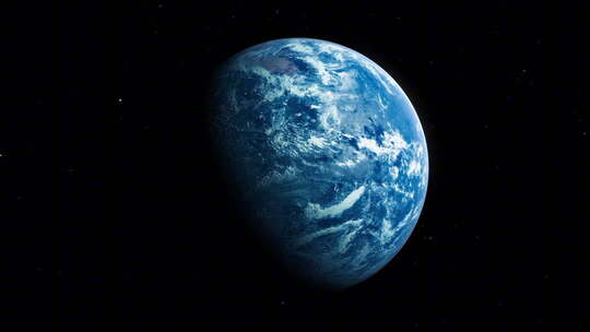 地球太空视角画面卫星飞行
