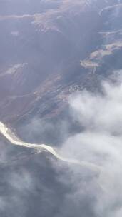飞机上航拍 俯瞰雪山 藏区大气_1643