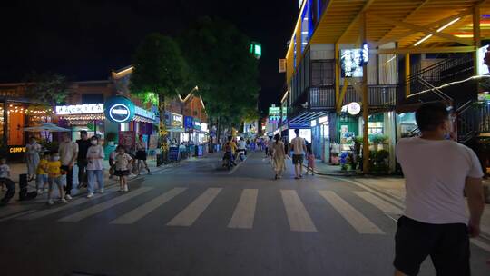 街头逛街路边摊市井集市街景夜市夜店