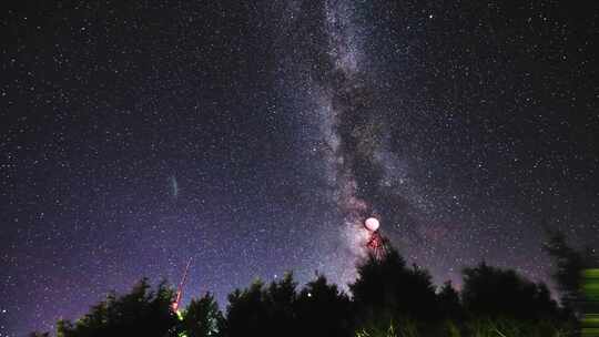 夜晚的银河延时