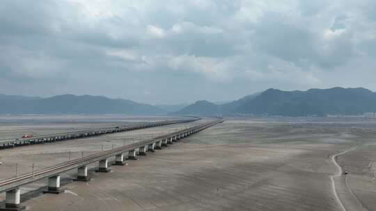 宁德滨海特大桥航拍跨海大桥沈海复线高速路