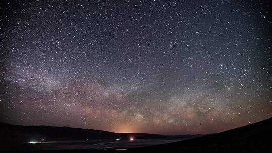 延时拍摄美丽星空的变化视频素材模板下载