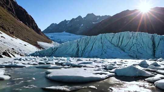 冰川 冰雪融化