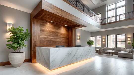 现代接待大厅设计展示室内建筑空间美学