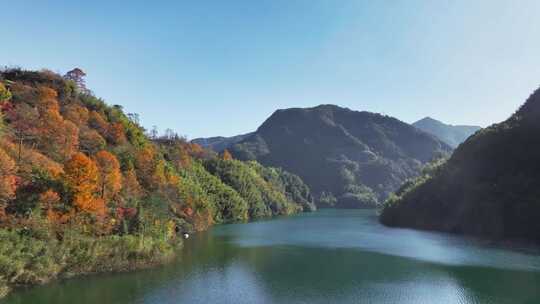 四明山秋天秋景秋色 茅镬公园