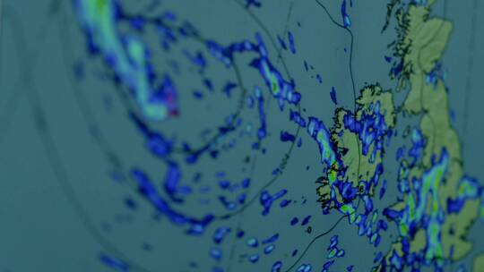 爱尔兰气象局气象降雨等数据地图统计视频素材模板下载
