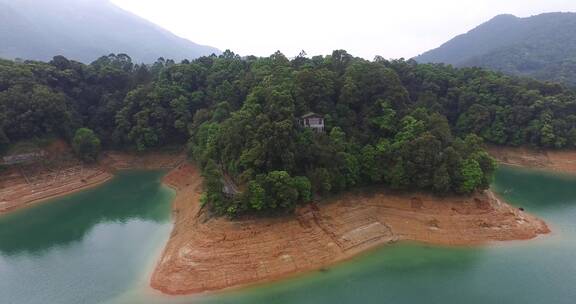 河源万绿湖风景区航拍