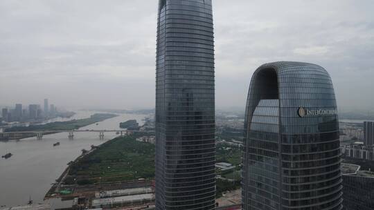 广州高层住宅楼航拍