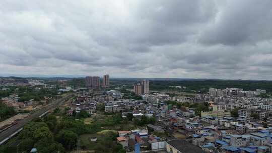 四川罗江城市建筑天空