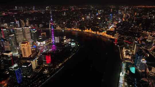 黄浦江两岸夜景视频素材模板下载