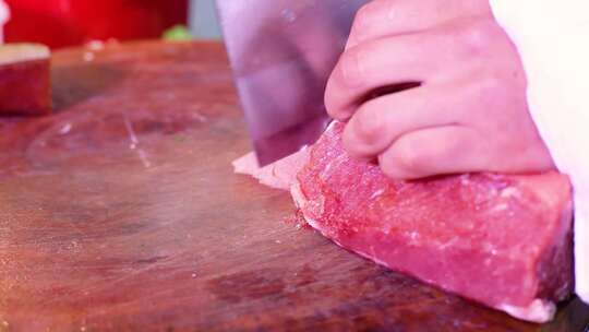 切瘦肉片素材