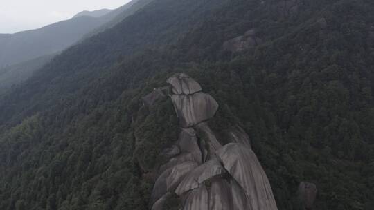 浙江衢州浮盖山景区航拍日景