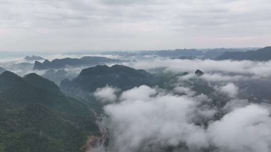 广西山水云海航拍