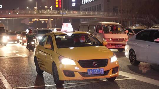 重庆红锦大道夜景视频素材模板下载