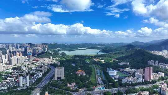 深圳水库 莲塘地区航拍