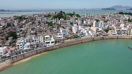 漳州东山岛南门湾福建海边城市小镇风景航拍视频素材模板下载