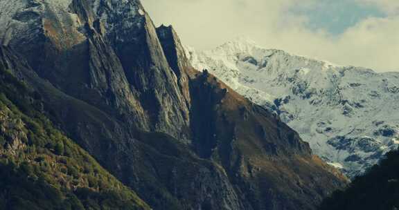 雪山，阿尔卑斯山，黄金时段，风景