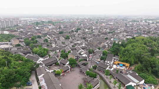 宁波慈溪市鸣鹤古镇航拍