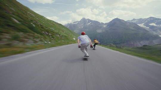 长板速降运动FPV航拍